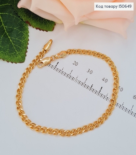 Браслет 3,5мм, длина 19см, плетение нонна Xuping 18К 150649 фото 1