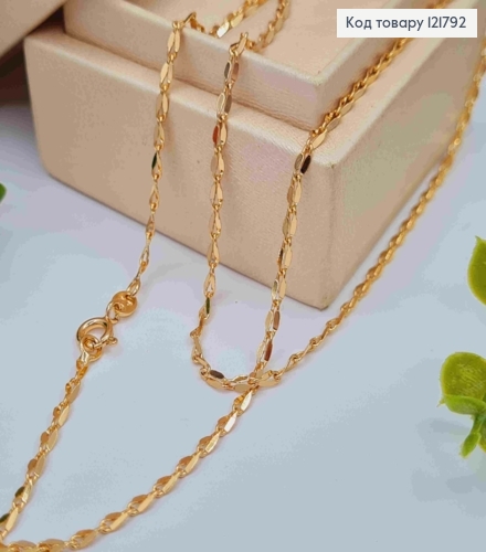 Цепочка ЯКОРНОЕ плетение Фигурными звеньями, ширина 2мм длина 45см, Xuping 18K 121792 фото 1