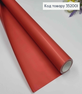Пленка двухсторонняя "Бархат перламутр" матовая, цвет КРАСНЫЙ, рулон 68см*8м,плотная 70мкр 352001 фото