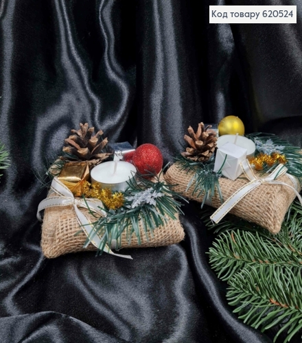 Интерьерная декоративная Подставка-Подсвечник, 11*11см, цвета в ассортименте, ручная работа 620524 фото 1