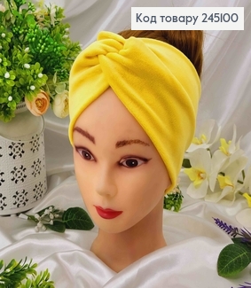 Повязка, мягкий велюр, ЖЕЛТАЯ, 22*12см, ручная работа, Украина. 245100 фото