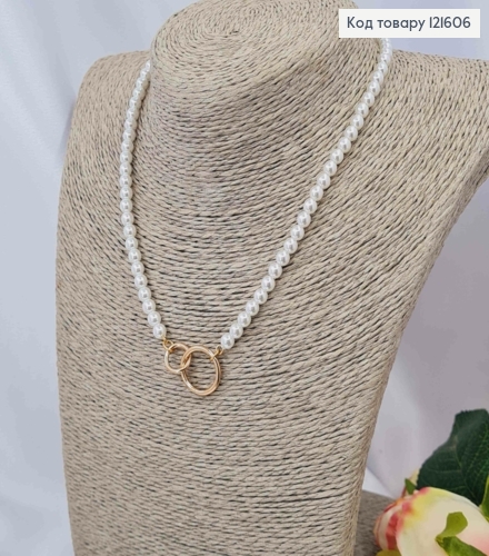 Цепочка из перламутровых бусин, длина 40+5см, Xuping 18K 121606 фото 1