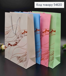 Пакет бумажный, "Блестящие разводы", в ассорт. 26*32*10см 541120 фото