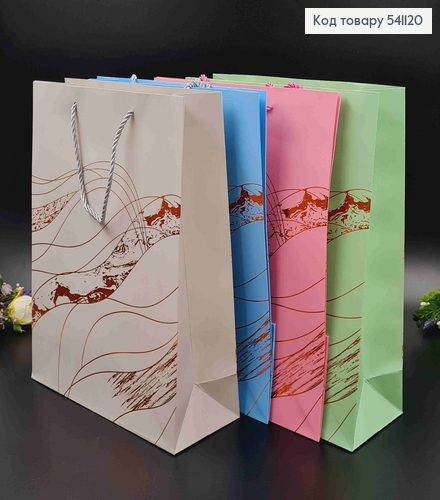 Пакет бумажный, "Блестящие разводы", в ассорт. 26*32*10см 541120 фото 1