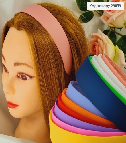 Обруч пластик матовой 3см  в асорт. 291139 фото 1