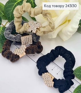 Резинка люрексова, з пластинками в камінцях, в асорт. 243130 фото