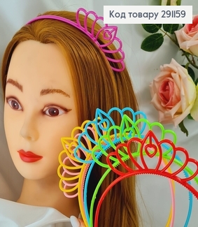 Обруч пластик Диадема, в ассорт. 291159 фото