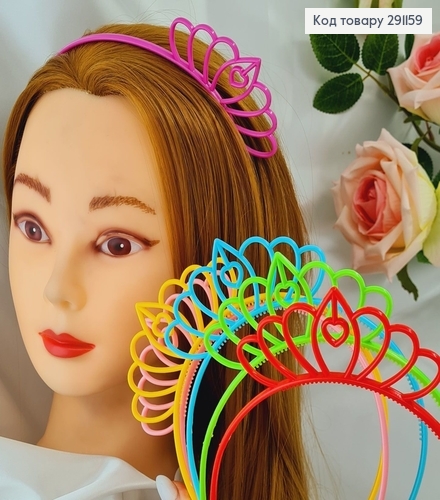 Обруч пластик Диадема, в ассорт. 291159 фото 1