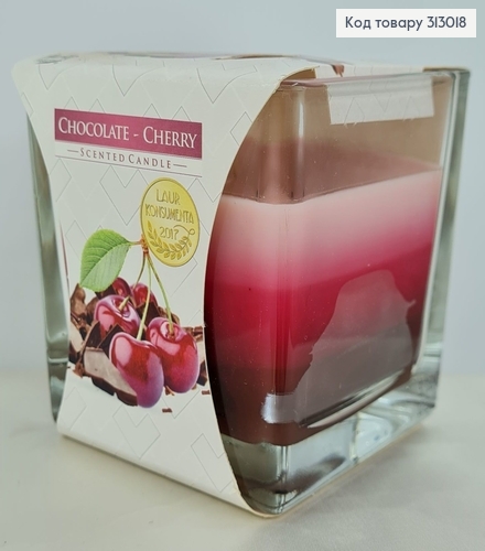 Аромасвічка стакан CHOCOLATE - CHERRY 170 г/32год., snk 80-104 BISPOL  313018 фото 1