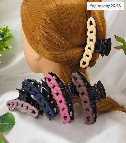 Краб пластик, Цепочка матовая, 9,5см, цвета в ассорт. 212156 фото 1