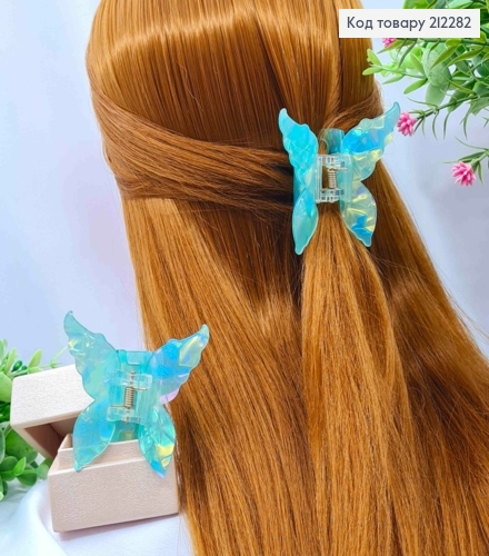 Краб пластик глянцевий (акрил) "МЕТЕЛИК", розміром 6,5*6см, Зелено-Перламутрового кольору 212282 фото 1