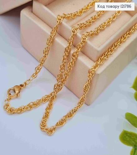 Цепочка ЯКОРНОЕ Вращенное плетение, ширина 3мм, длина 50см, Xuping 18K 121786 фото 1