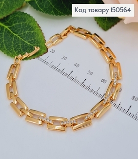 Браслет с камешками 6мм, длина  16,5+2см, Xuping 18K 150564 фото