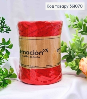 Рафія в мотку, ЧЕРВОНА (колір 01), 200 метрів, виробник Польща 361070 фото