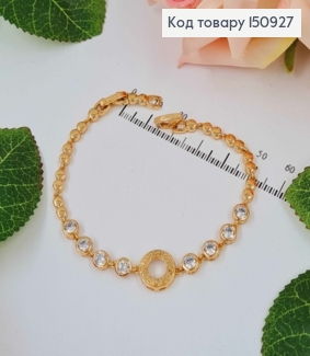 Браслет, с кольцом Версаче, с камешками в оправе, дл.17+2см, Xuping 18K 150927 фото