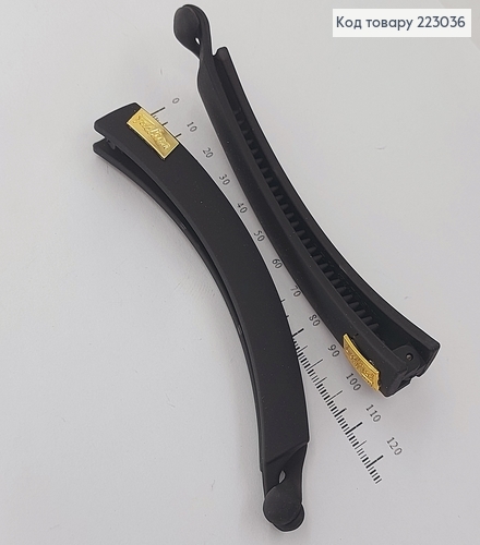 Заколка банан каучук черный 12 см 223036 фото 2