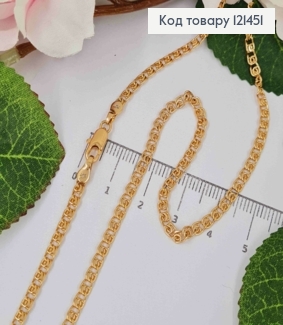 Цепочка пеллетения Лав, ширина 3мм, длина 60см, Xuping 18K 121451 фото