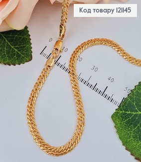 Ланцюжок, плетіння подвійний ромб, шир.4мм, довж. 55см, Xuping 18K 121145 фото