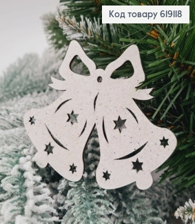 Іграшка на ялинку дерев'яна Дзвоники, 10*8см, Україна 619118 фото