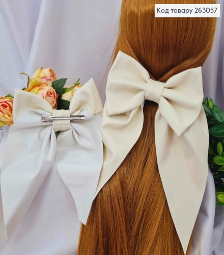 Бант из эко-кожи АИВОРИ, на заколке стрела, размер 14*25см, Украина. 263057 фото 1