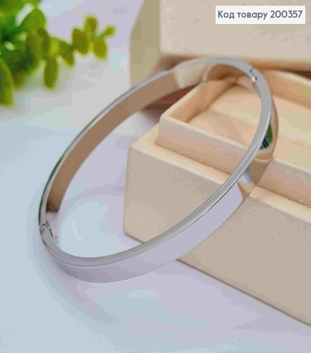 Браслет родований овальний, довжина 19см, Xuping ТТМ 200357 фото 2