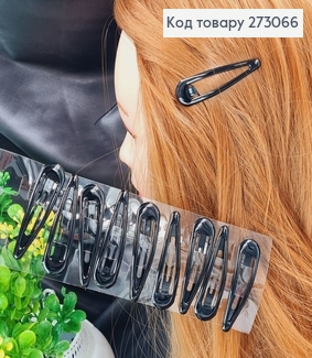 Заколка тік так чорний 6 см 10 шт/уп. 273066 фото