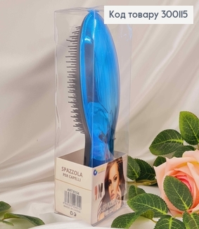 Щетка для волос, Spazzola (тангл тизер), Голубая металлик, большая(21*8), качественный Китай 300115 фото