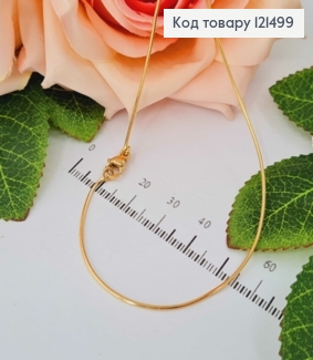 Цепочка плетения Снейк граненый, ширина 1мм, длина 50см, Xuping 18K 121499 фото