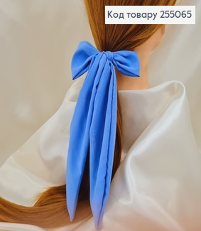 Резинка 5см  Твилли Бант синий  , длинный 9*27см( (ручная работа,Украина) 255065 фото