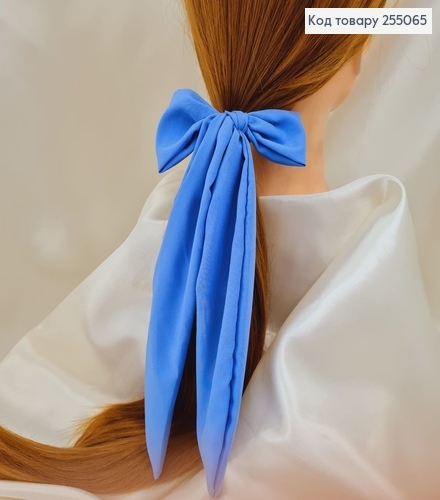 Резинка 5см  Твилли Бант синий  , длинный 9*27см( (ручная работа,Украина) 255065 фото 1