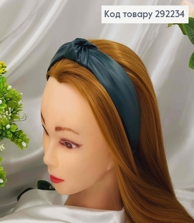 Обруч  ЧАЛМА, ЕКОшкіра, колір ТЕМНО-ЗЕЛЕНИЙ, ручна робота, Україна 292234 фото