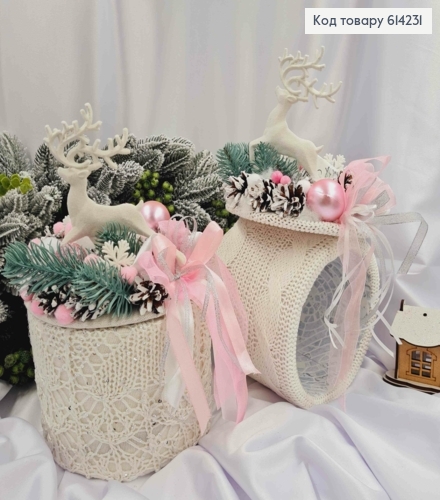 Коробка (17*13см)АЙВОРІ+ кришка  з ОЛЕНЕМ  (висота 16см),декорована, ручна робота, Україна 614231 фото 1