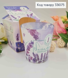 Аромасвічка стакан Lavander blossom LAVENDER, 115г/30годин горіння, Польща 331075 фото