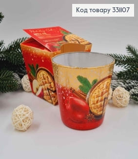 Аромасвічка стакан  Holiday Cake, APPLE PIE with cinamon, 115г/ 30год., Польща 331107 фото