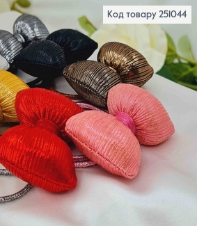 Резинка двойная, с бантиком с люрексом, 5,5см, цвета в ассорт. 251044 фото