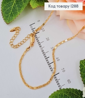 Ланцюжок пластинки з сердечками, 0,1см, довж. 45+5см., Xuping 18K 121118 фото