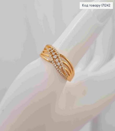 Кольцо украшено Блестящими камешками, Xuping 18К 171242 фото 2