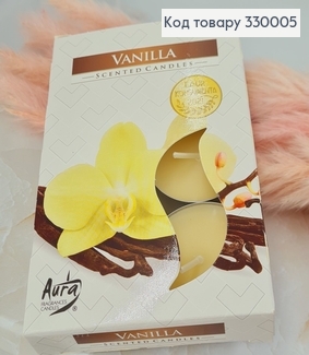 Аромасвічка таблетка BISPOL Ваніль  6 шт/4 годин, 15-67 330005 фото