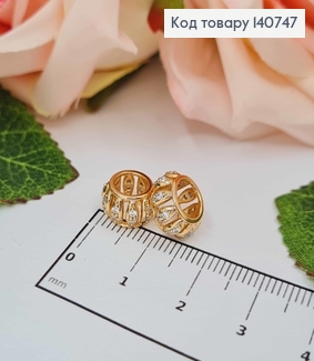 Кулон, Шарм в камінцях, діам. серед. 7мм, висота. 5мм, Xuping 18K 140747 фото