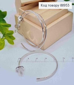 Сережки родовані гвіздки "Кільця" гранені, розмір 4см, Xuping 181953 фото