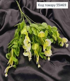 Искусственная декоративная Зелень, ЗЕЛЕНОГО цвета, 7 веточек на металлическом стержне, высота 47см. 551469 фото