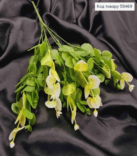 Искусственная декоративная Зелень, ЗЕЛЕНОГО цвета, 7 веточек на металлическом стержне, высота 47см. 551469 фото 1