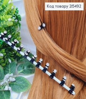 Крабик маленький, с двумя камешками, 1.5 см, металл, черный цвет, 12 шт/уп. 215492 фото