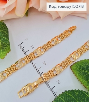 Браслет "Golden River" с камешками, 0,6см, дл. 17+2,5см Xuping 18K 150718 фото