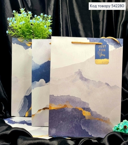 Пакет бумажный с хаотическим рисунком, 32*26*10см, в ассортименте 542280 фото 1