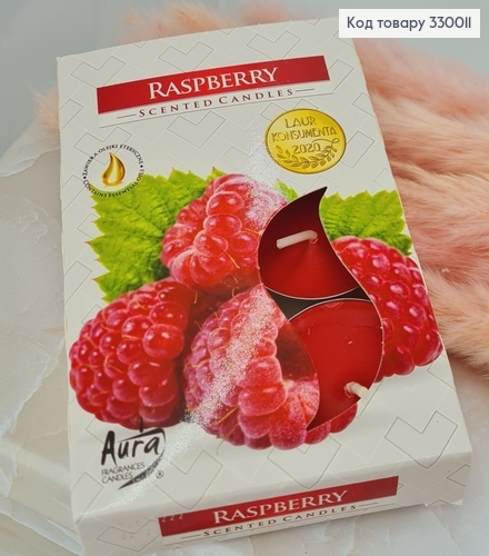 Аромасвечка таблетка BISPOL Малина 6 шт/4 часов, 15-42 330011 фото 1