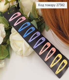 Заколка Тік-так кольорова, 4,5см 10шт/уп 273112 фото