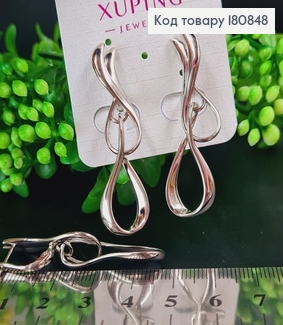 Сережки родовані "Плетені" (англ.застібка), 5,5*1см, Xuping 180848 фото