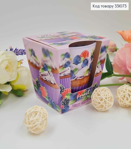 Аромасвечка стакан Fruit muffins FOREST FRUIT, 115г/30часов горения, Польша 331073 фото 1