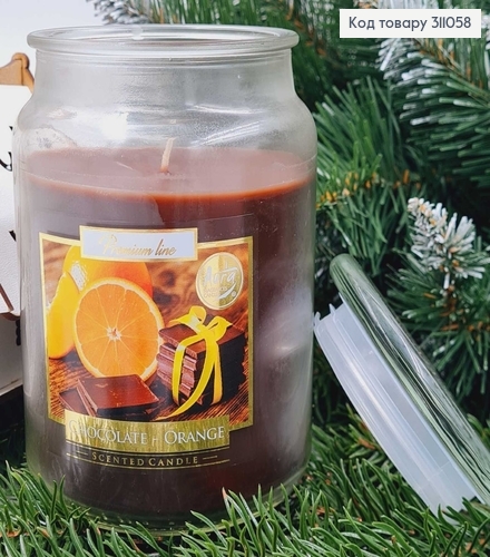 Аромасвечка в банке Chocolate-Orange, BISPOL 500 г/ 100ч.горение, snd 99-340 311058 фото 1